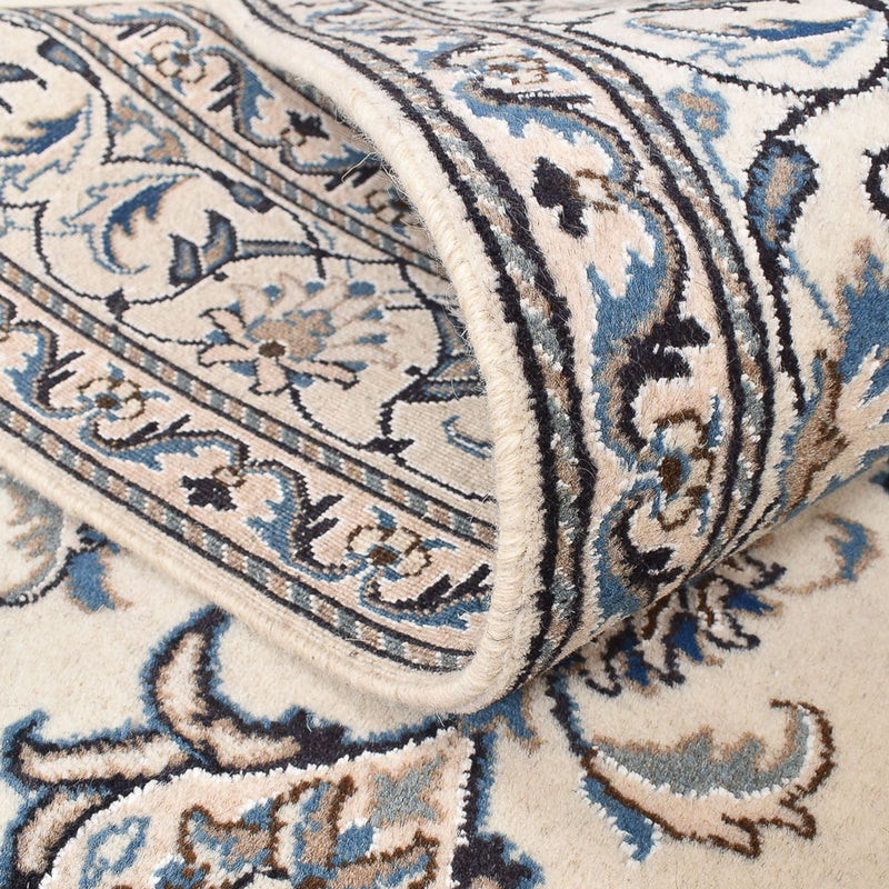Alfombra persa - Nain - 203 x 145 cm - gris claro