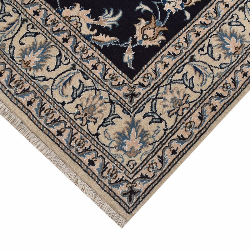 Alfombra persa - Nain - 200 x 149 cm - azul oscuro