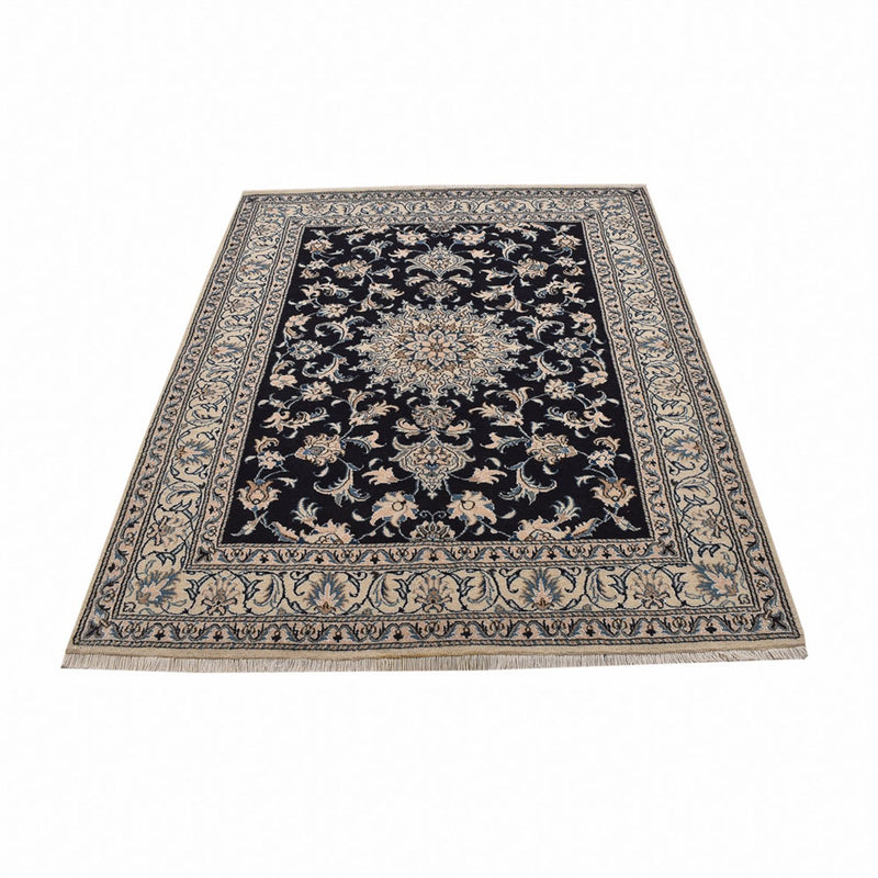 Alfombra persa - Nain - 200 x 149 cm - azul oscuro