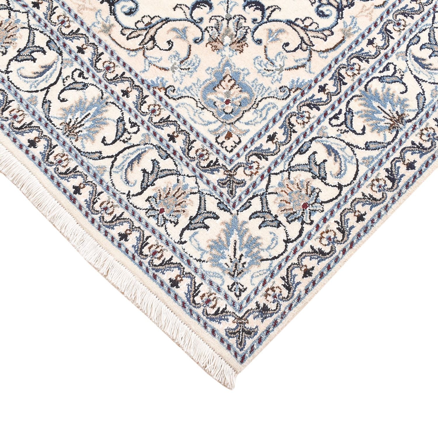 Alfombra persa - Nain - 200 x 149 cm - gris claro