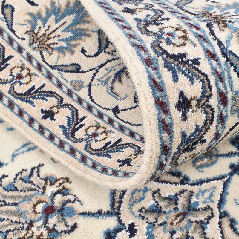 Alfombra persa - Nain - 200 x 149 cm - gris claro