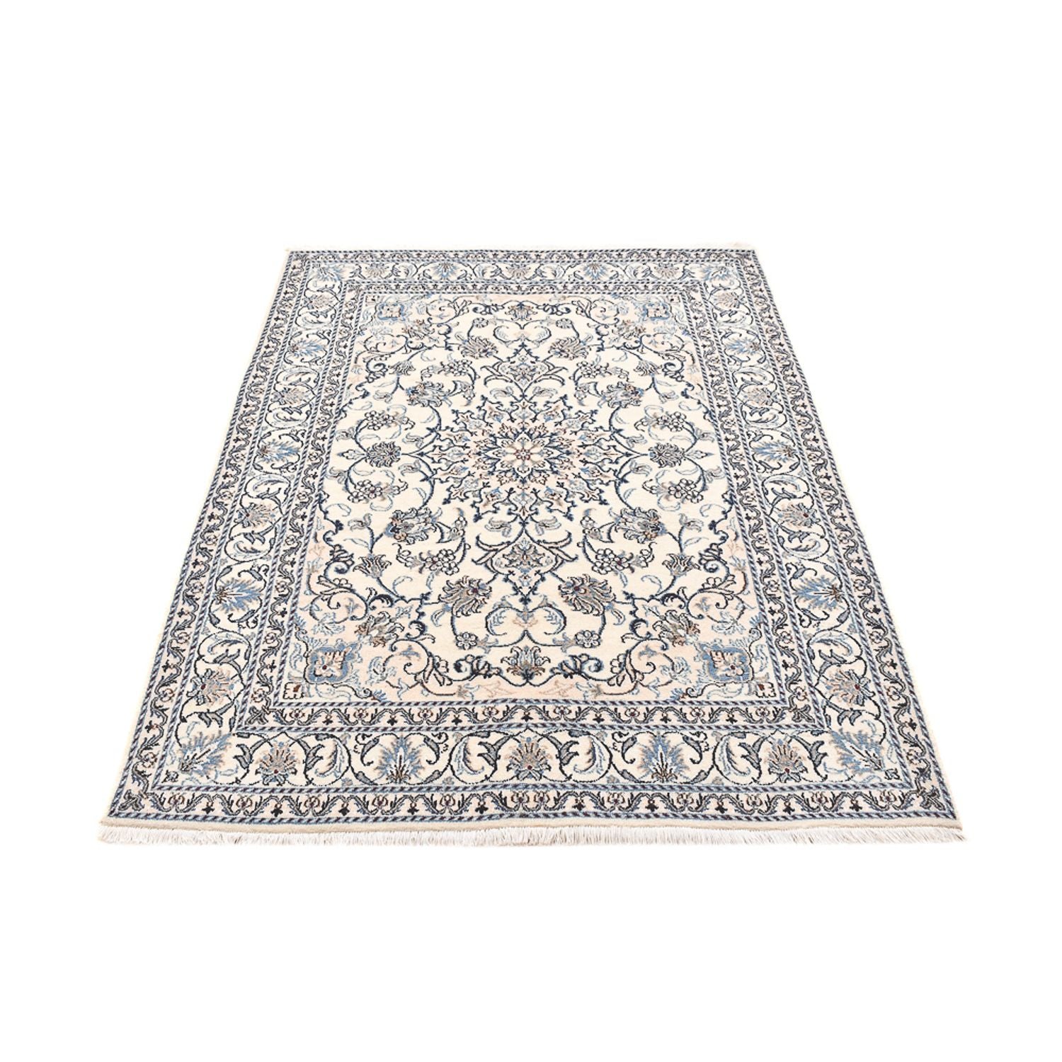 Alfombra persa - Nain - 200 x 149 cm - gris claro