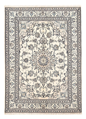 Alfombra persa - Nain - 209 x 149 cm - gris claro