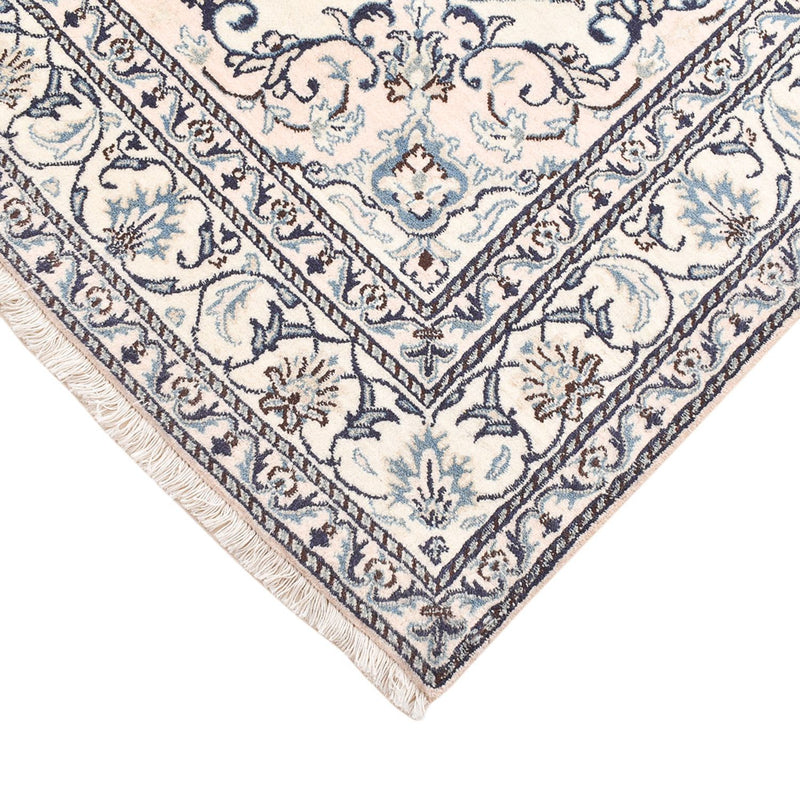 Alfombra persa - Nain - 209 x 149 cm - gris claro