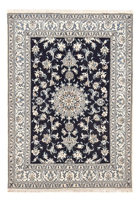 Alfombra persa - Nain - 207 x 146 cm - azul oscuro