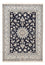 Alfombra persa - Nain - 207 x 146 cm - azul oscuro