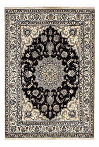 Alfombra persa - Nain - 210 x 149 cm - azul oscuro
