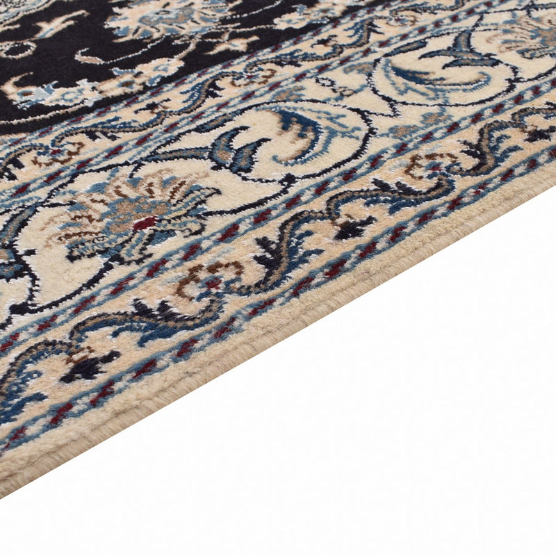 Alfombra persa - Nain - 210 x 149 cm - azul oscuro