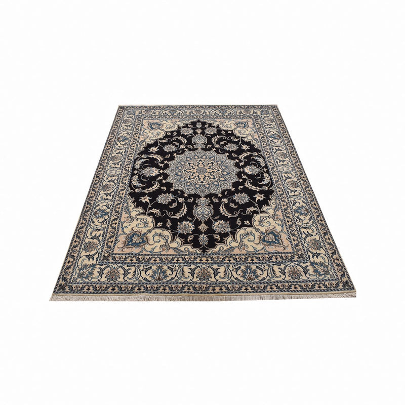 Alfombra persa - Nain - 210 x 149 cm - azul oscuro