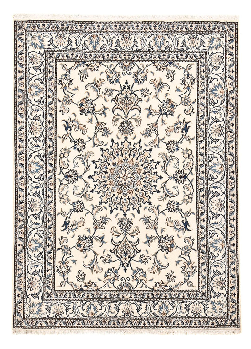 Alfombra persa - Nain - 198 x 143 cm - beige claro