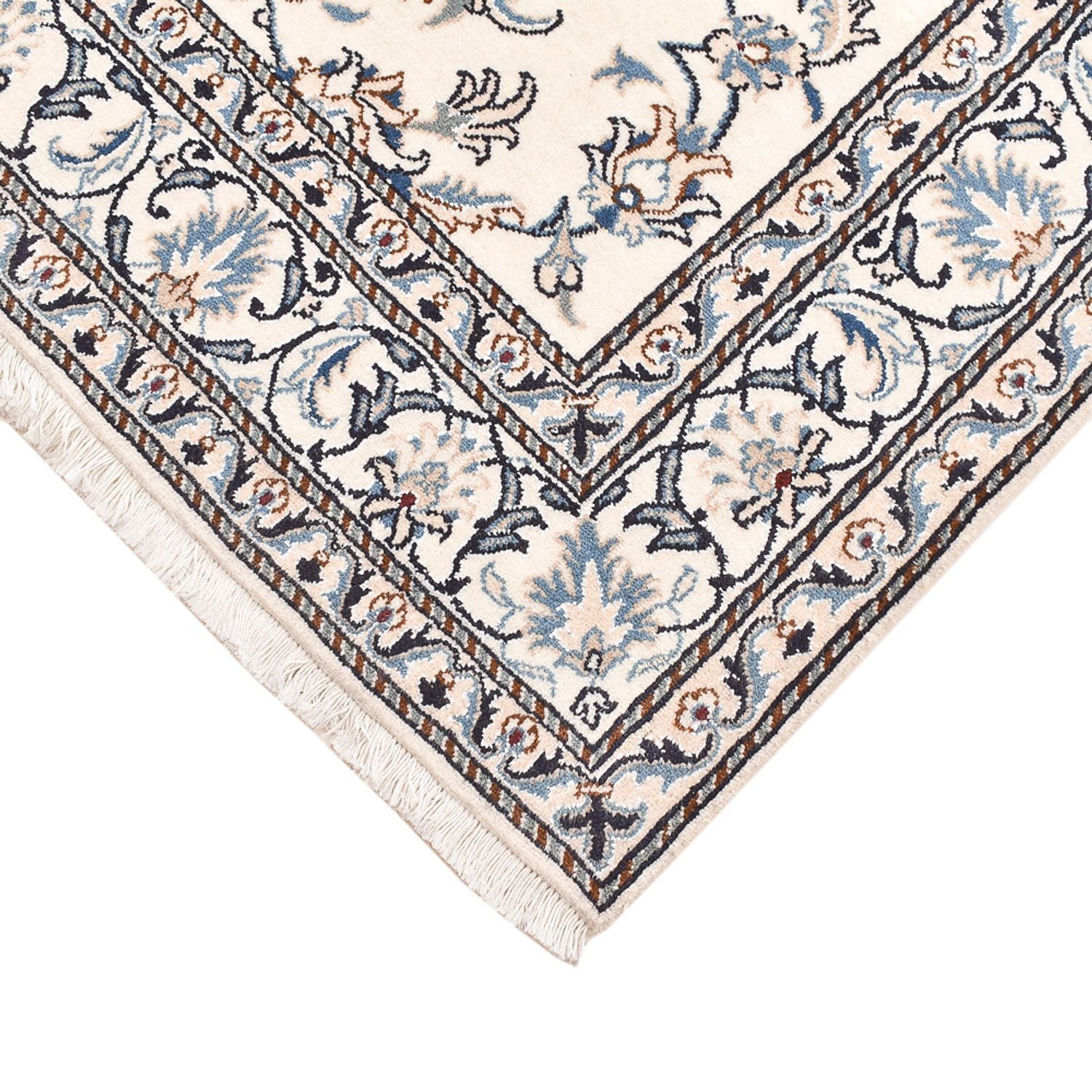 Alfombra persa - Nain - 198 x 143 cm - beige claro