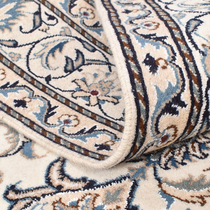 Alfombra persa - Nain - 198 x 143 cm - beige claro