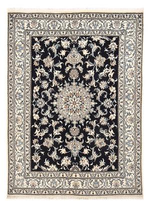 Alfombra persa - Nain - 198 x 147 cm - azul oscuro