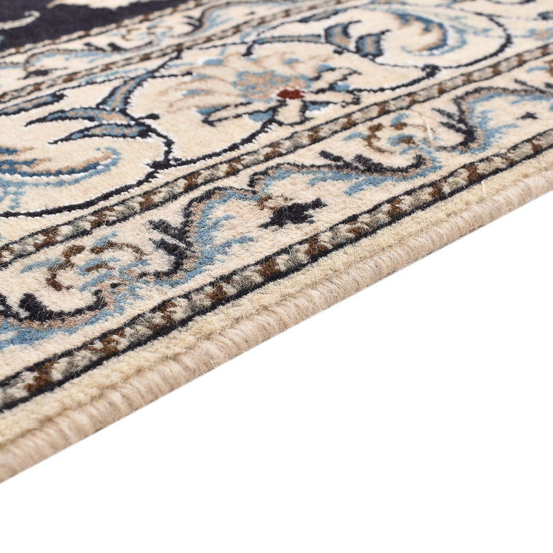 Alfombra persa - Nain - 198 x 147 cm - azul oscuro