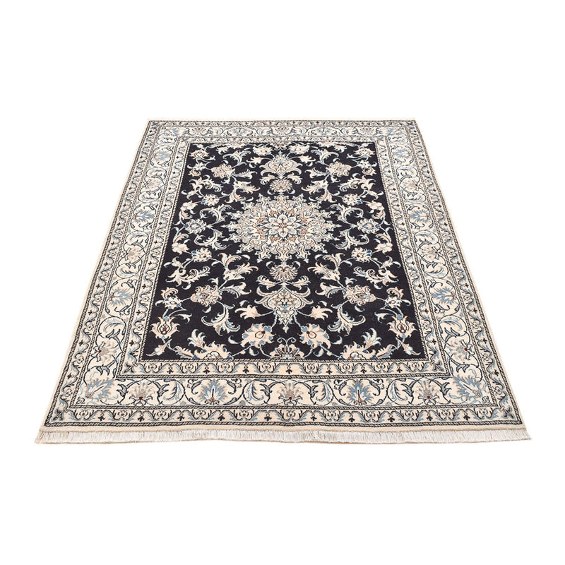 Alfombra persa - Nain - 198 x 147 cm - azul oscuro