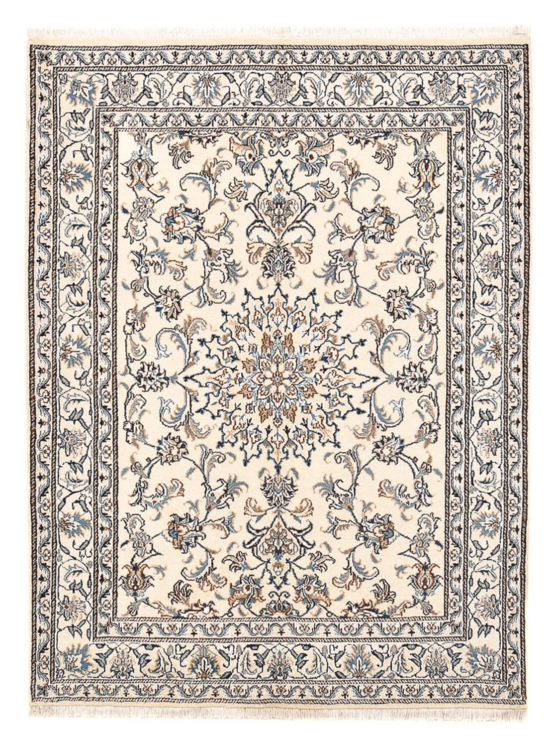Alfombra persa - Nain - 195 x 147 cm - beige claro