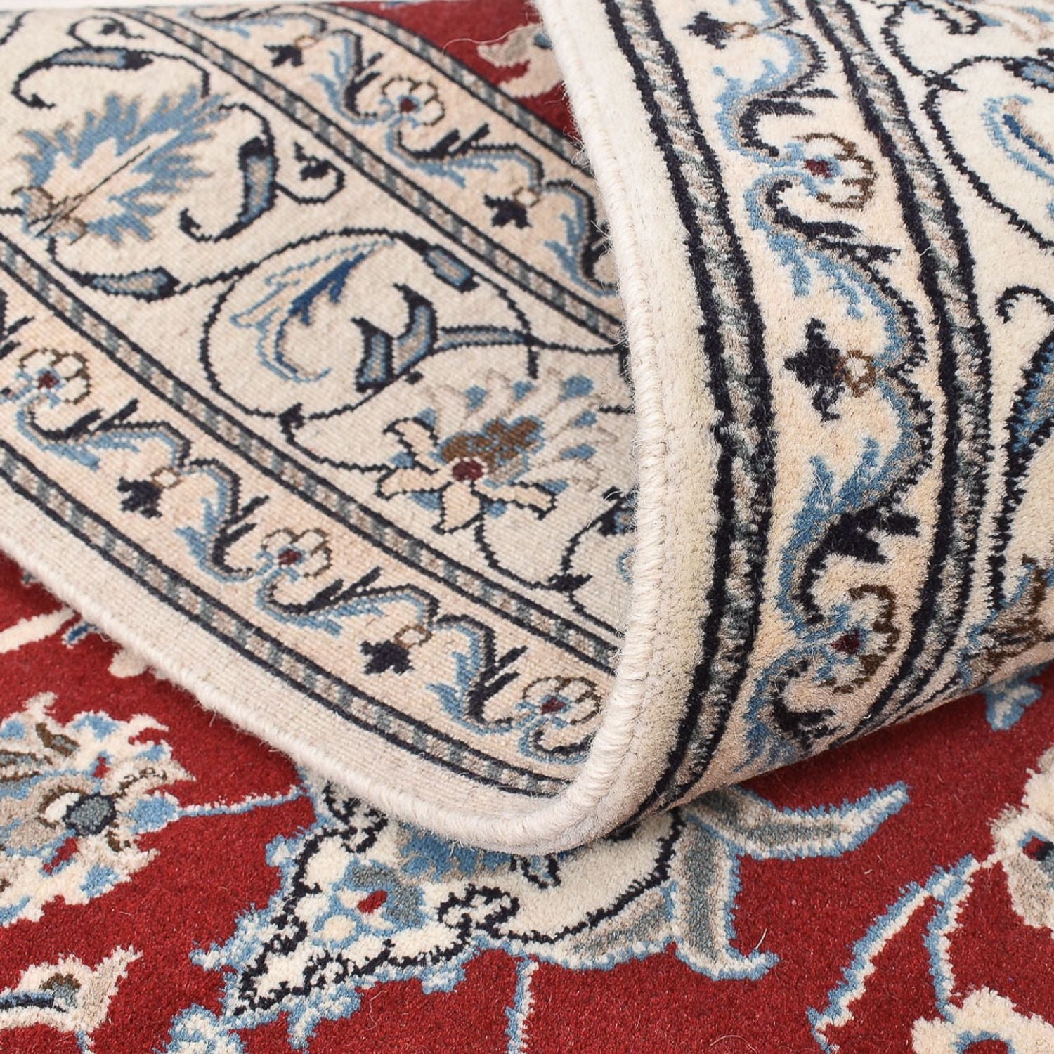 Alfombra persa - Nain - 195 x 143 cm - rojo