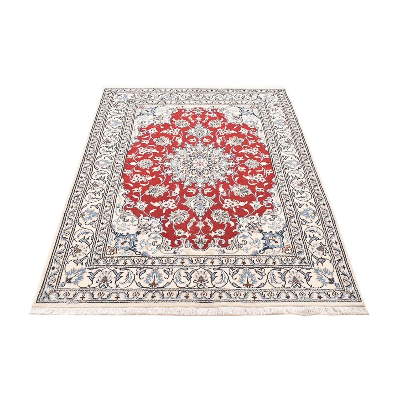 Alfombra persa - Nain - 195 x 143 cm - rojo