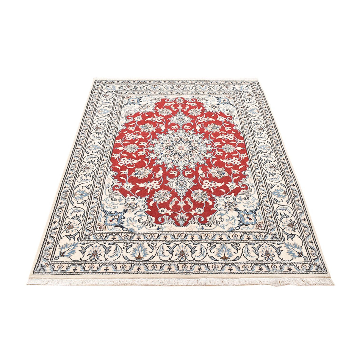 Alfombra persa - Nain - 195 x 143 cm - rojo