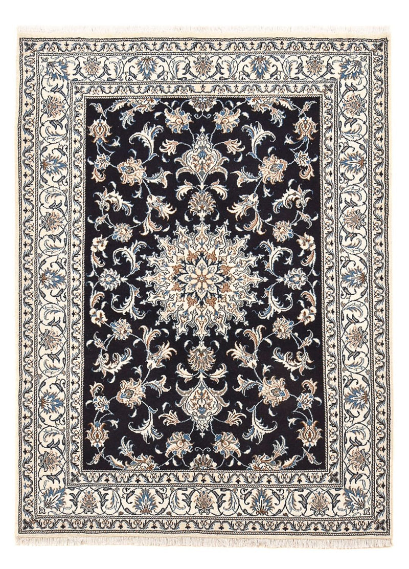 Alfombra persa - Nain - 195 x 147 cm - azul oscuro