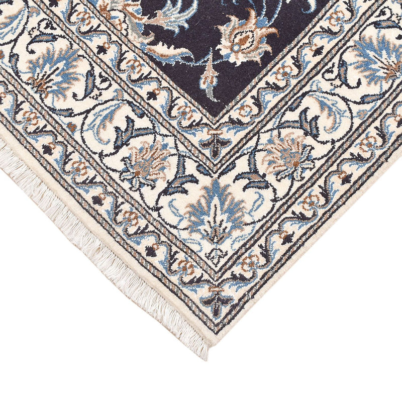 Alfombra persa - Nain - 195 x 147 cm - azul oscuro