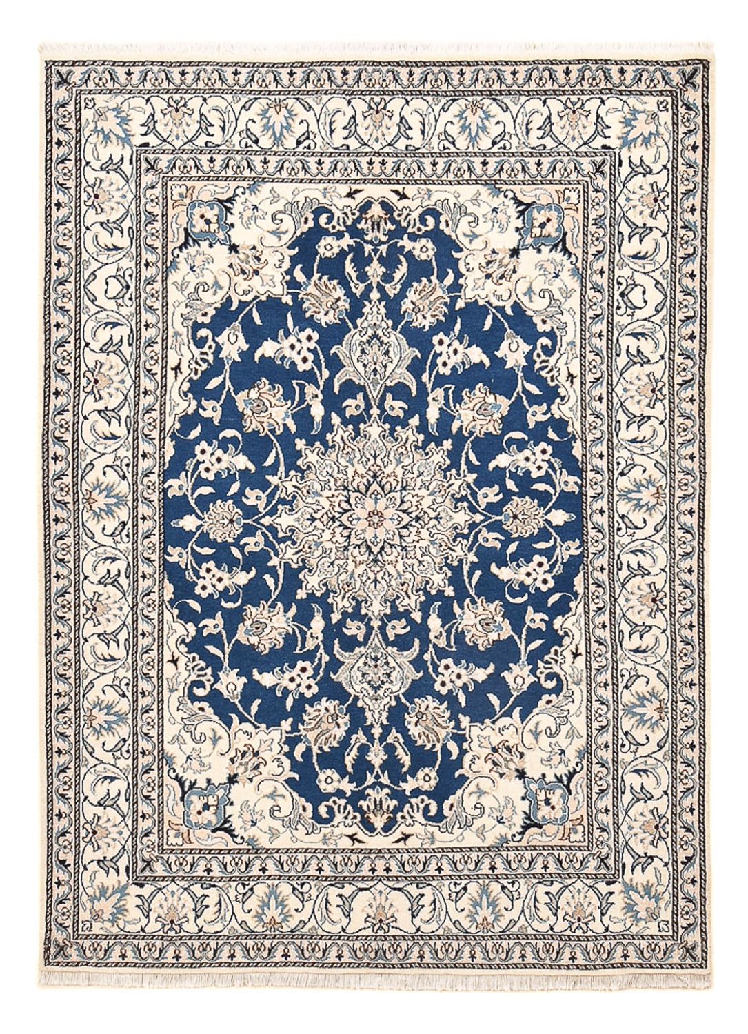 Alfombra persa - Nain - 205 x 149 cm - azul