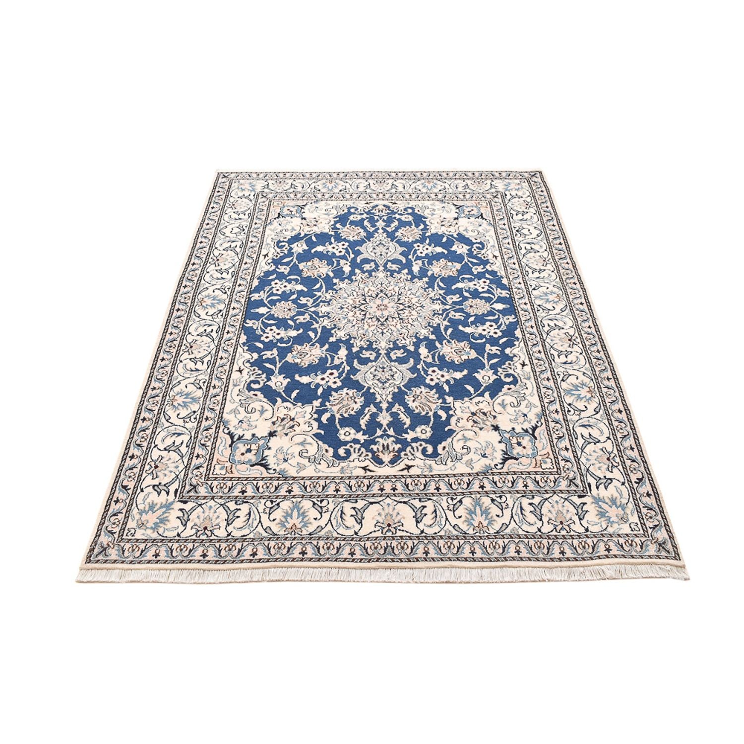 Alfombra persa - Nain - 205 x 149 cm - azul