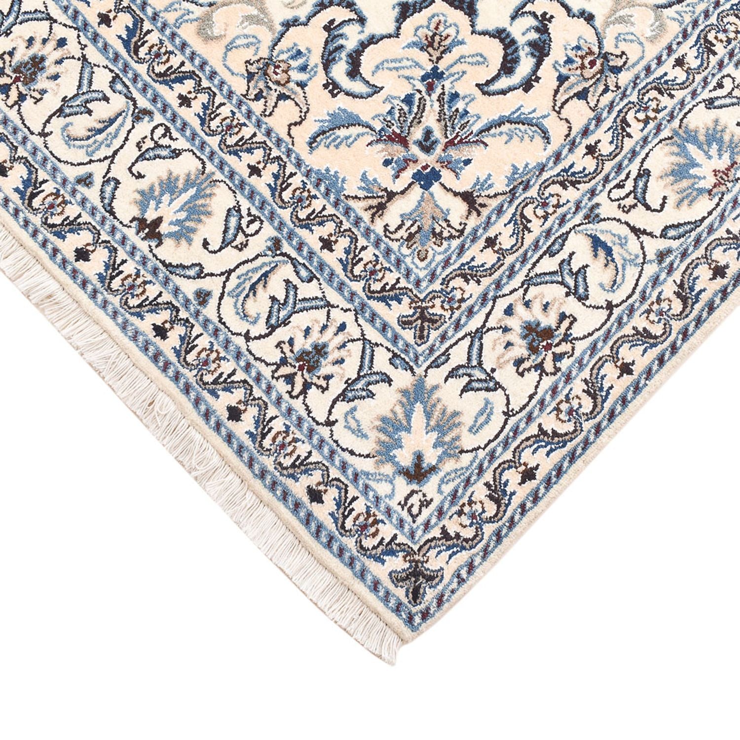 Alfombra persa - Nain - 201 x 145 cm - beige claro