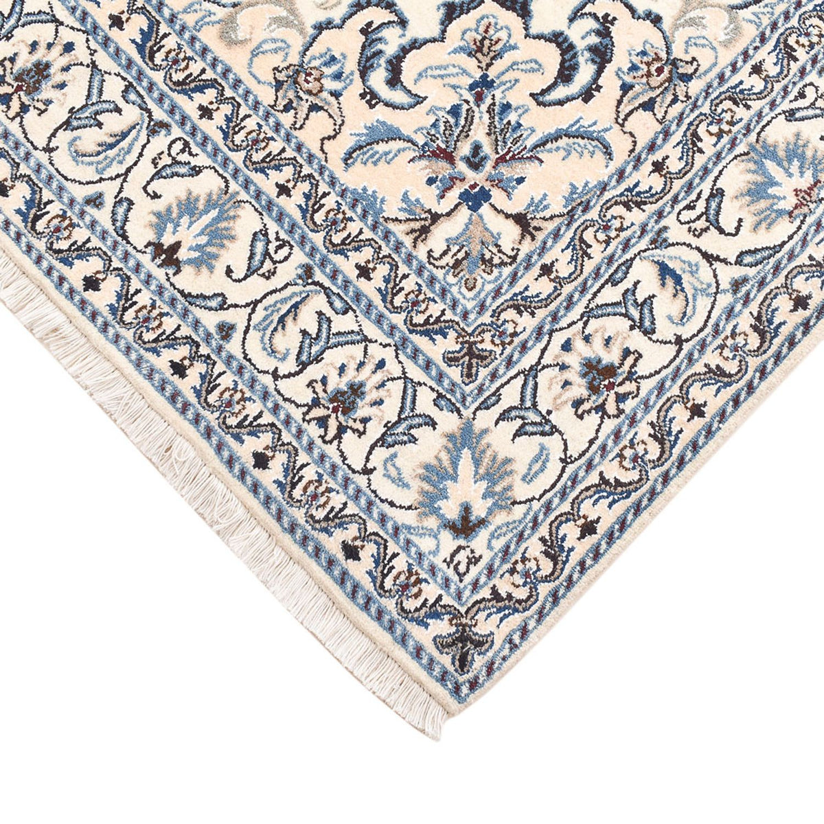 Alfombra persa - Nain - 201 x 145 cm - beige claro