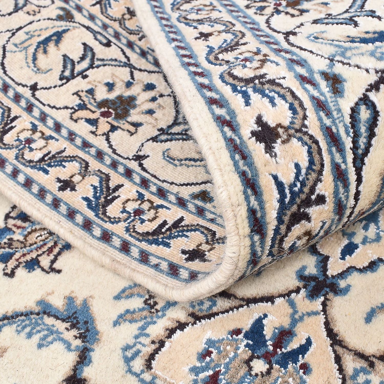 Alfombra persa - Nain - 201 x 145 cm - beige claro