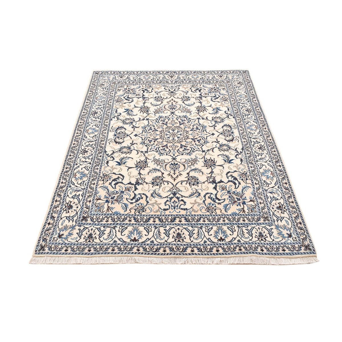 Alfombra persa - Nain - 201 x 145 cm - beige claro