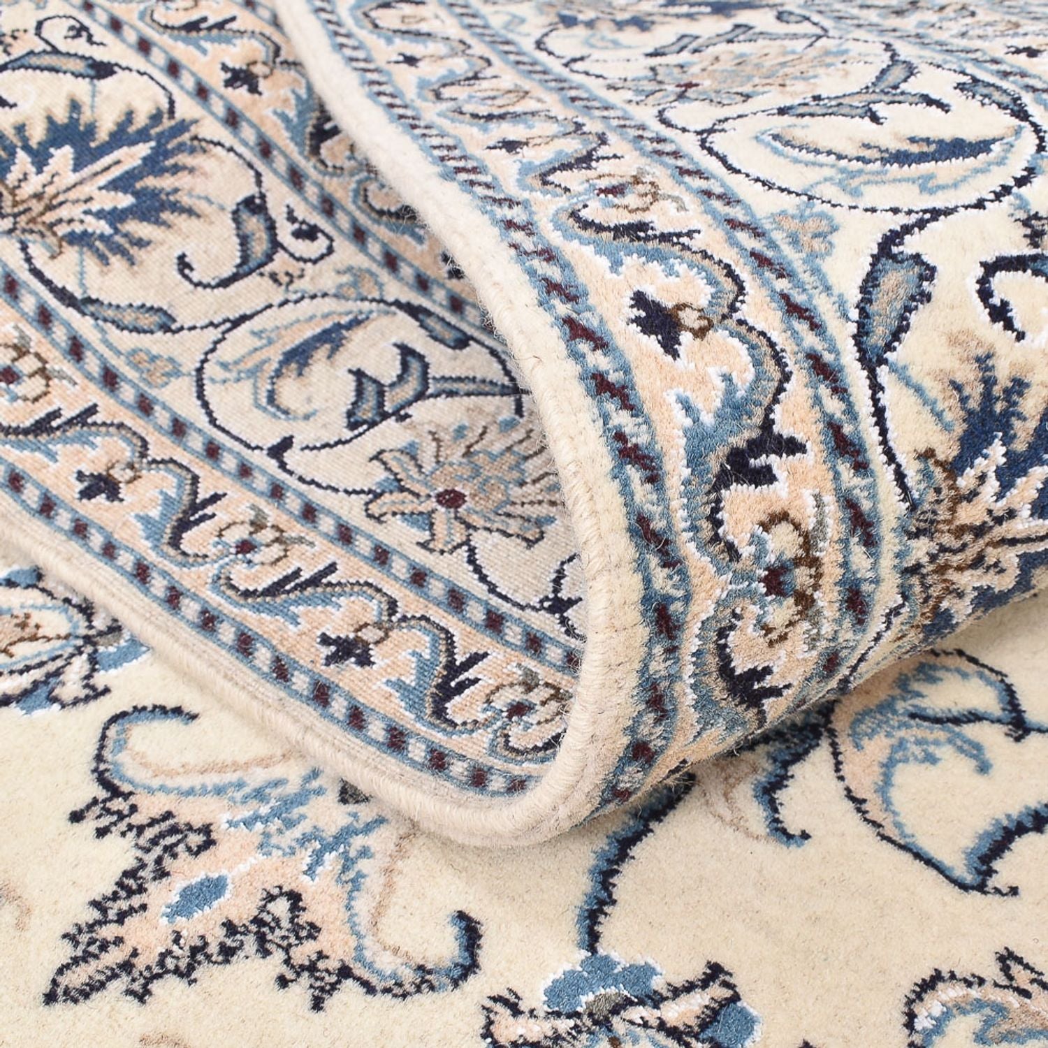 Alfombra persa - Nain - 203 x 148 cm - beige claro