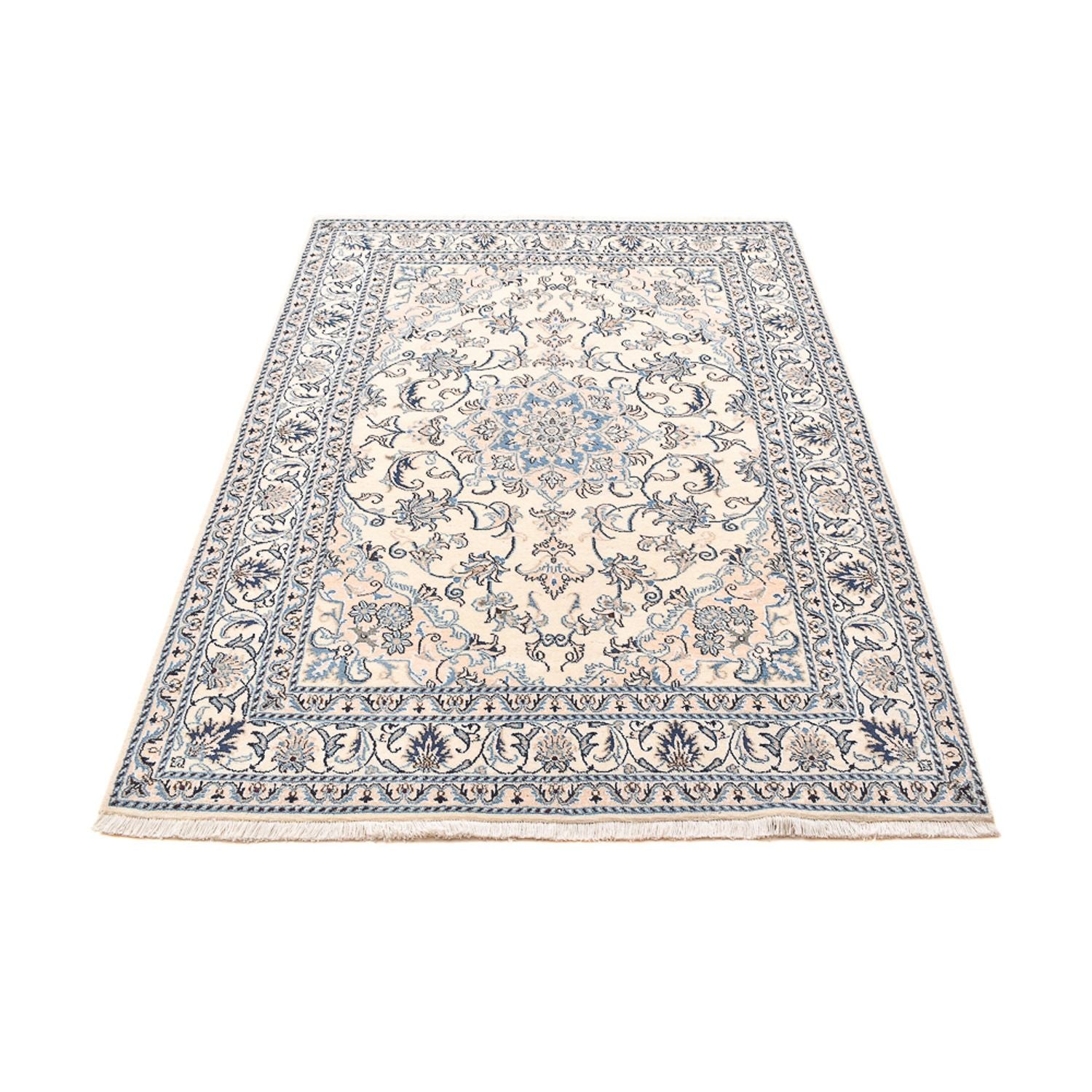 Alfombra persa - Nain - 203 x 148 cm - beige claro