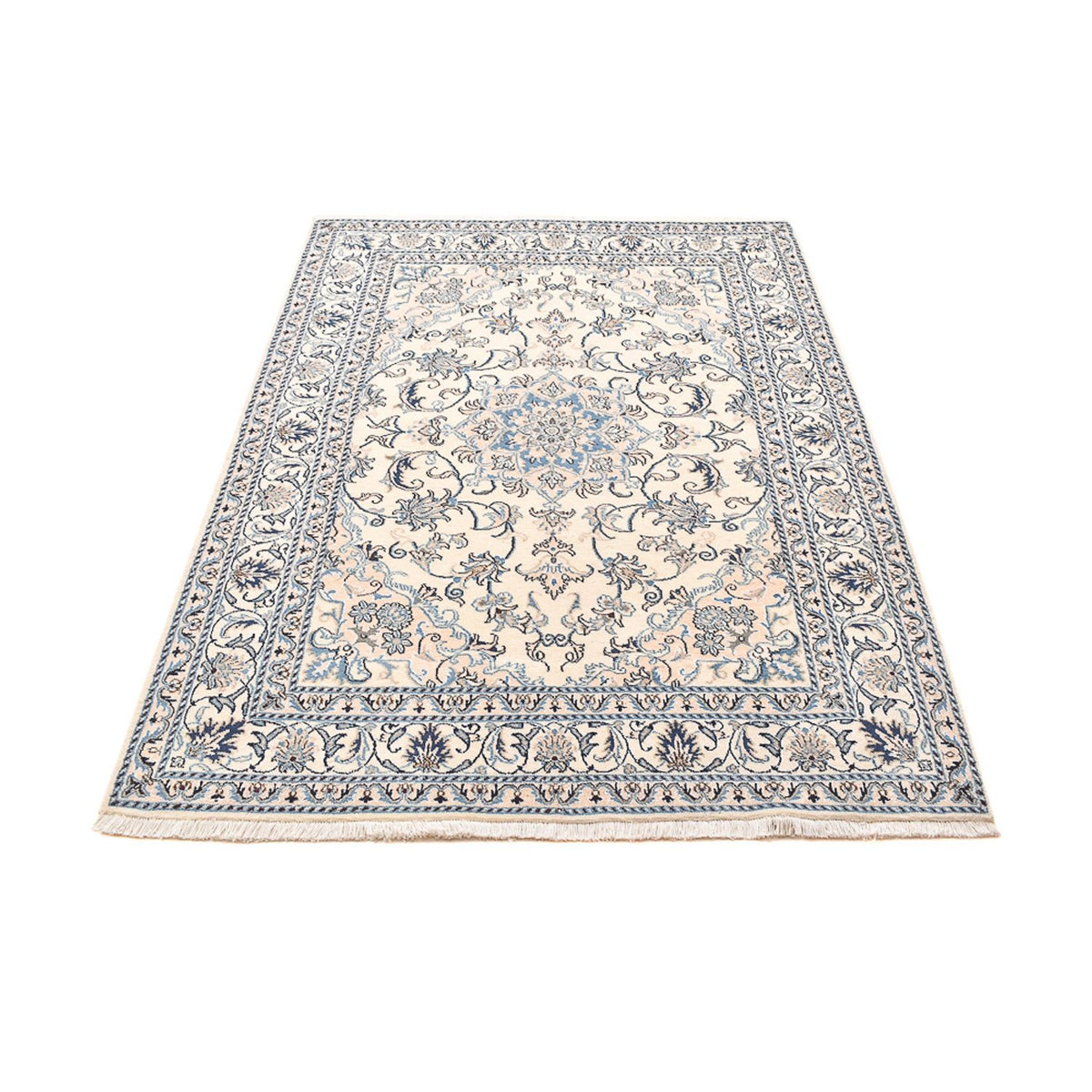 Alfombra persa - Nain - 203 x 148 cm - beige claro