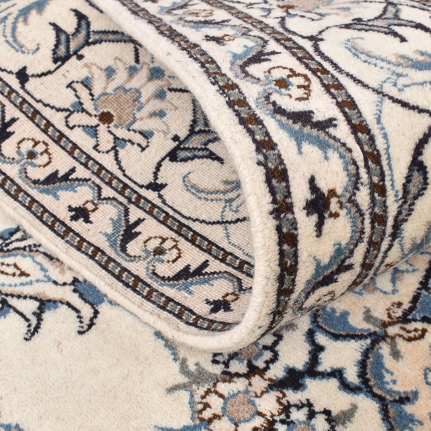 Alfombra persa - Nain - 204 x 151 cm - beige claro