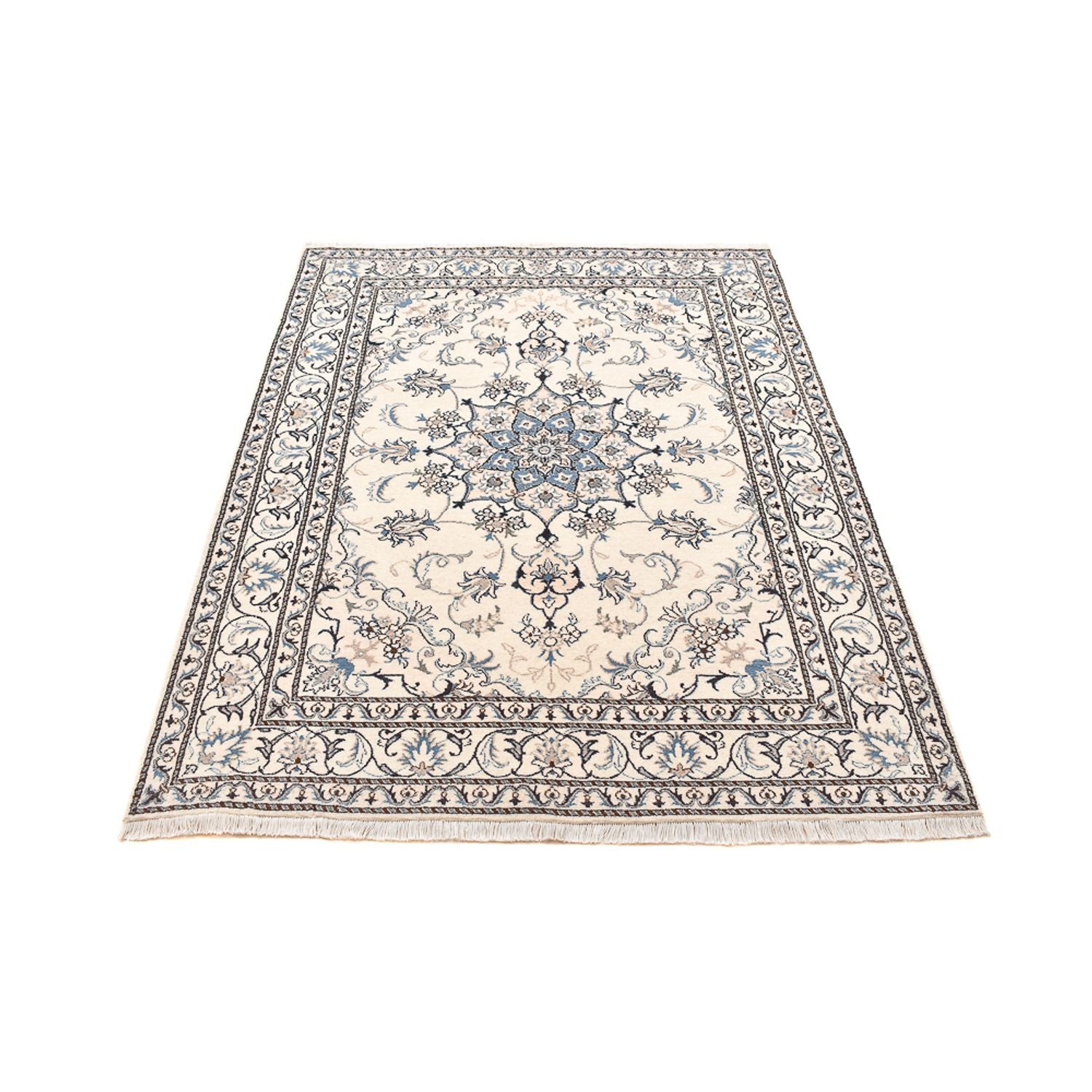 Alfombra persa - Nain - 204 x 151 cm - beige claro