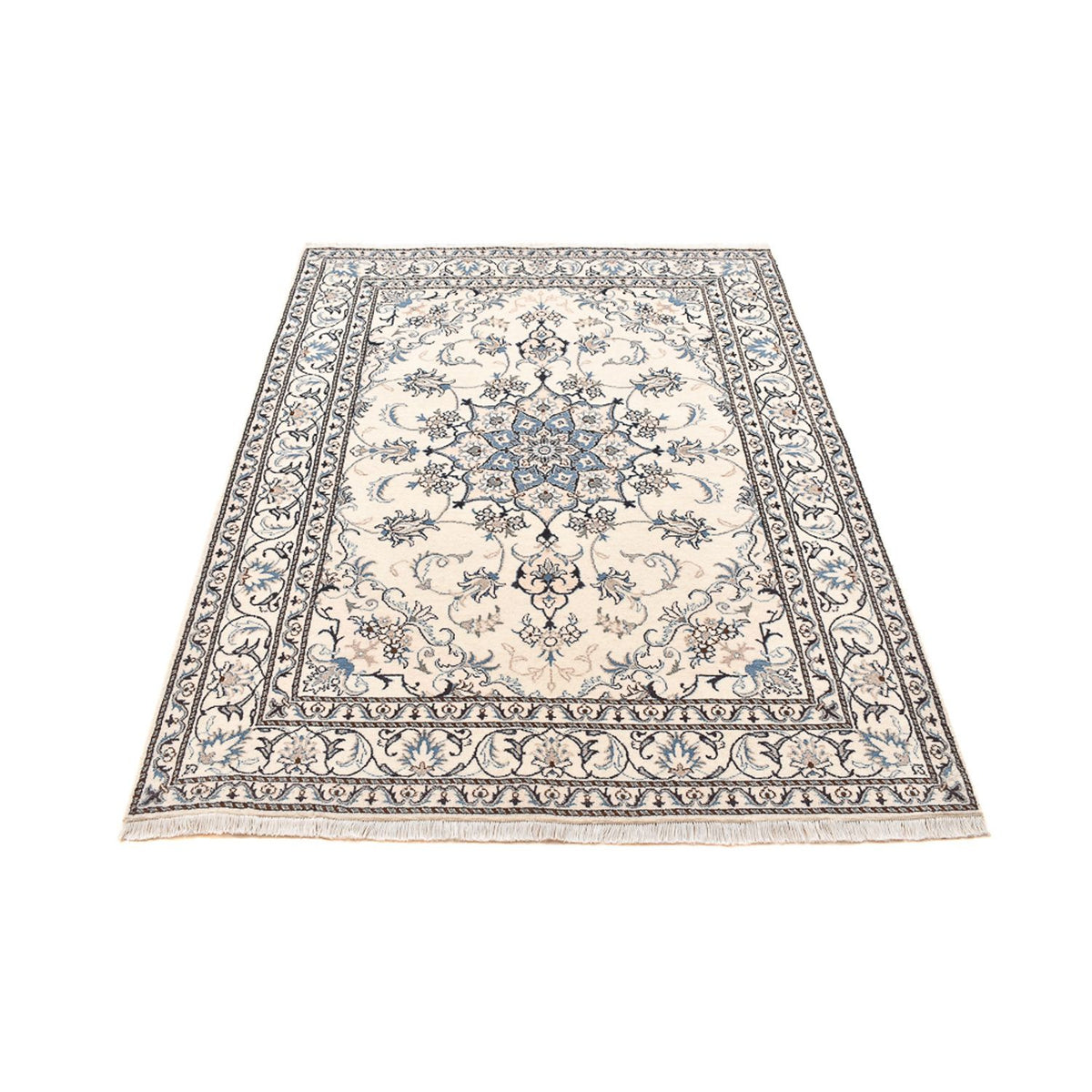 Alfombra persa - Nain - 204 x 151 cm - beige claro