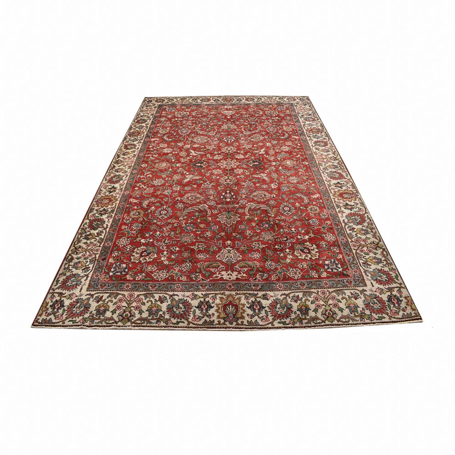 Alfombra persa - Tabriz - 322 x 209 cm - rojo