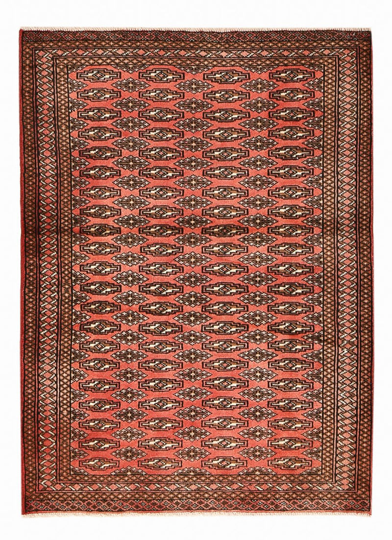 Alfombra Turkaman - 131 x 100 cm - rojo claro