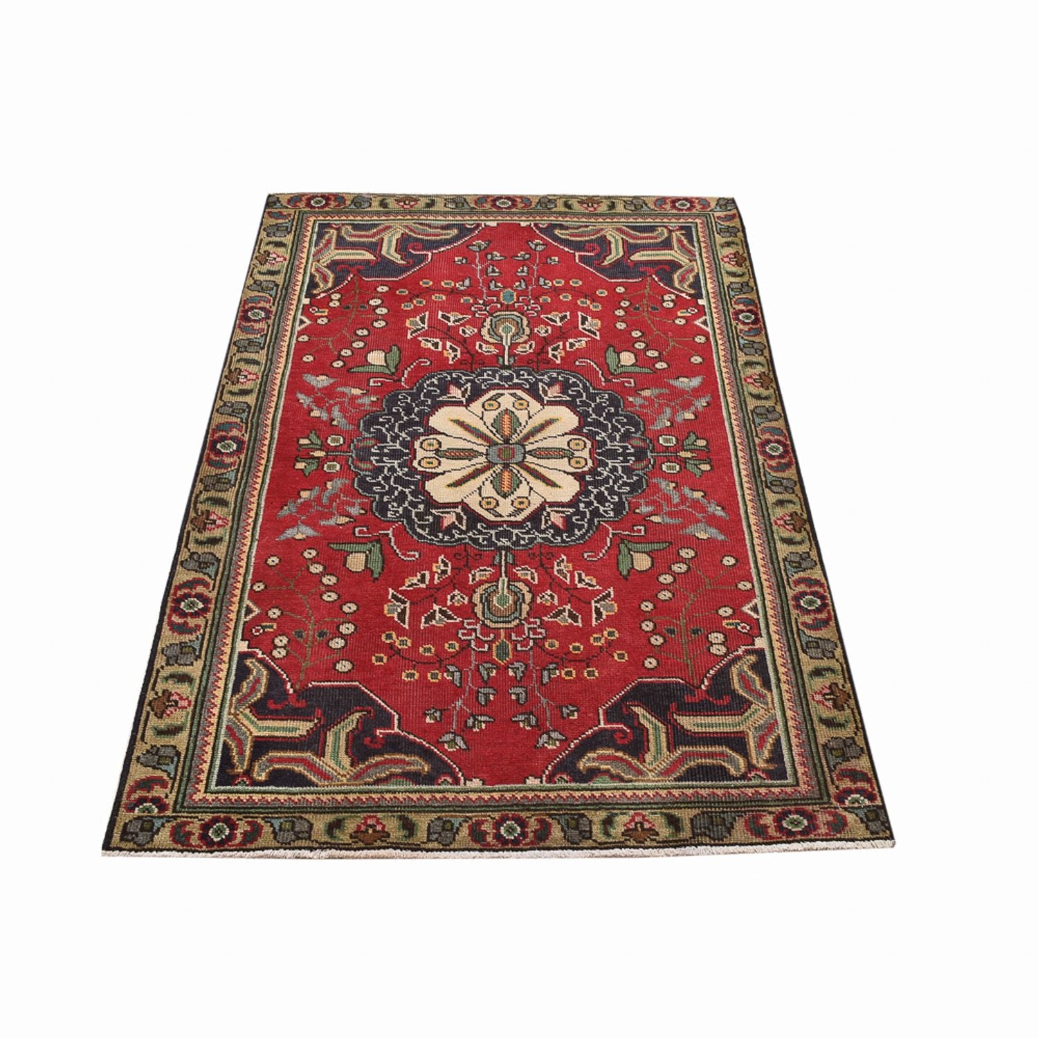 Alfombra persa - Tabriz - 155 x 100 cm - rojo