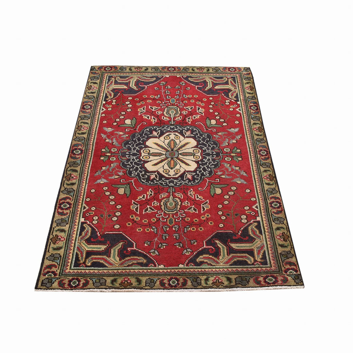 Alfombra persa - Tabriz - 155 x 100 cm - rojo