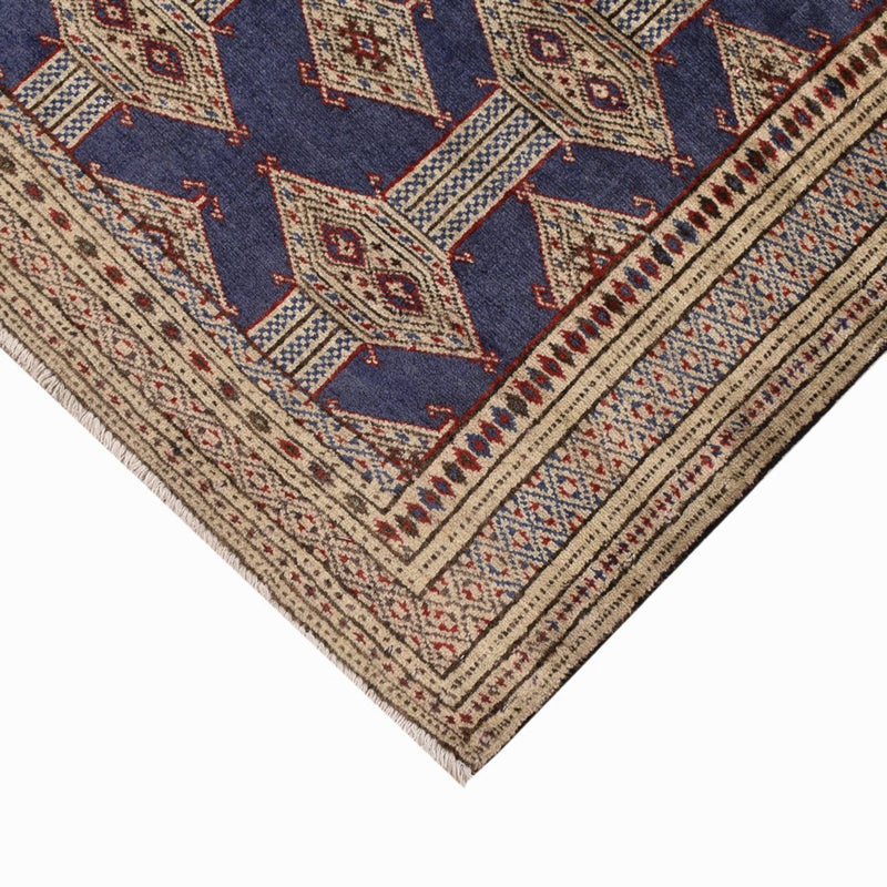 Alfombra Turkaman - 136 x 101 cm - azul oscuro