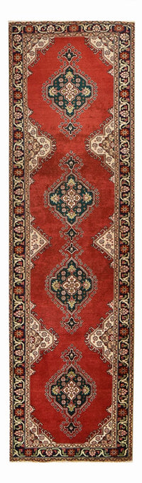 Alfombra de pasillo Alfombra persa - Tabriz - 340 x 96 cm - rojo