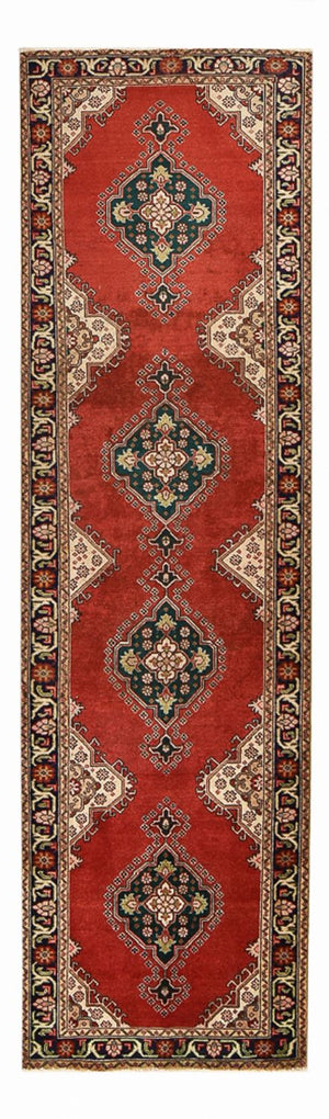 Alfombra de pasillo Alfombra persa - Tabriz - 340 x 96 cm - rojo