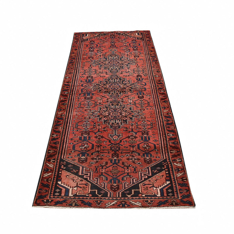 Alfombra de pasillo Alfombra persa - Bidjar - 288 x 104 cm - rojo