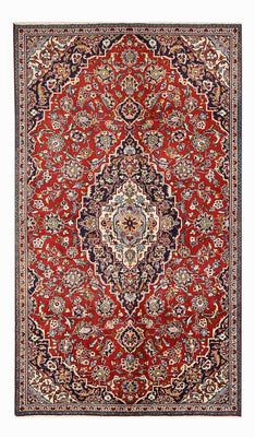 Alfombra persa - Keshan - 244 x 146 cm - rojo