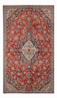 Alfombra persa - Keshan - 244 x 146 cm - rojo