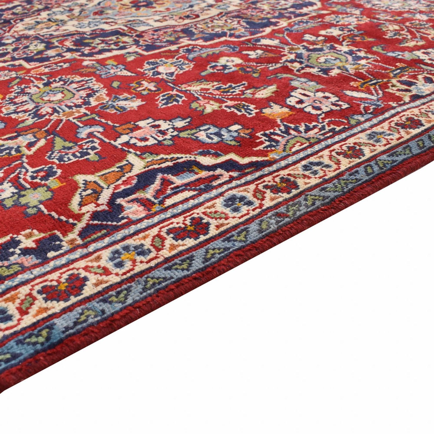Alfombra persa - Keshan - 244 x 146 cm - rojo