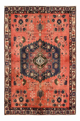 Alfombra persa - Nómada - 237 x 155 cm - rojo claro