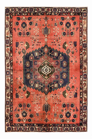 Alfombra persa - Nómada - 237 x 155 cm - rojo claro